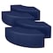 Regency Aurora Curved Vinyl Ottoman (Set of 4)- Naval Blue N6265NB4PK - alternate 2